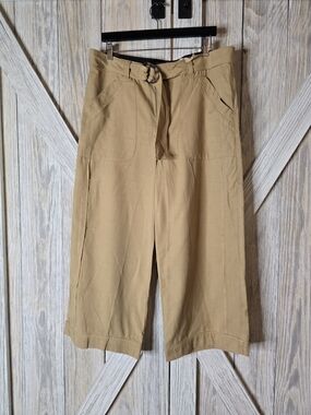 Democracy High Rise Wide Leg Crop Jeans - Tan